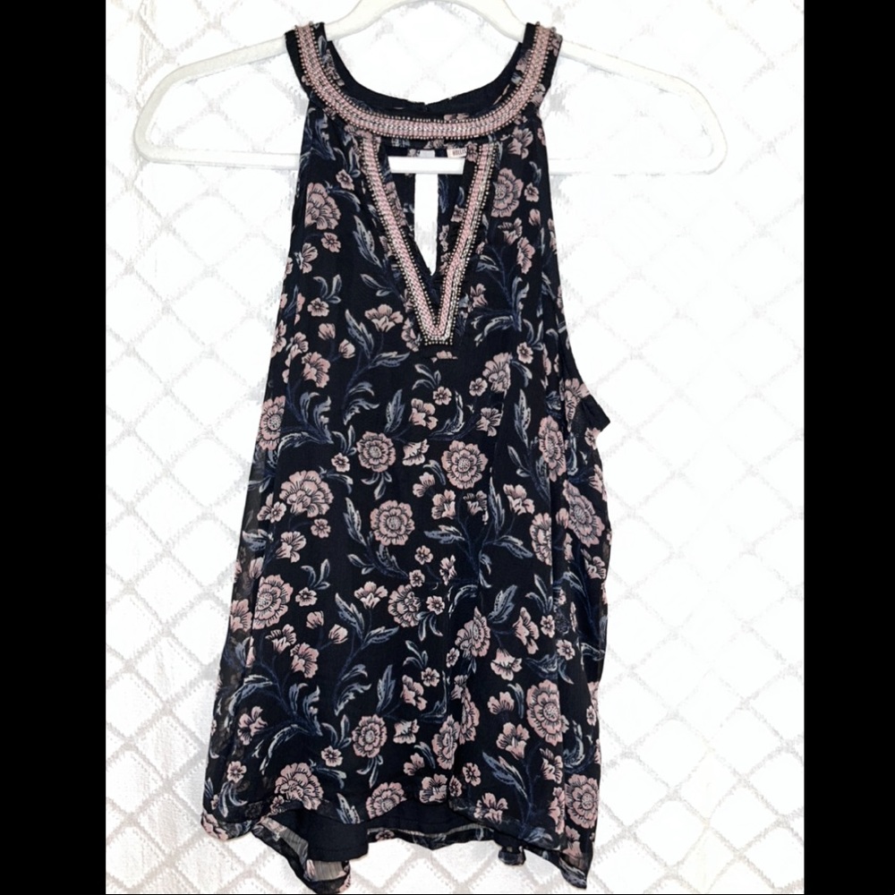 Hollister halter neck shirt with floral print